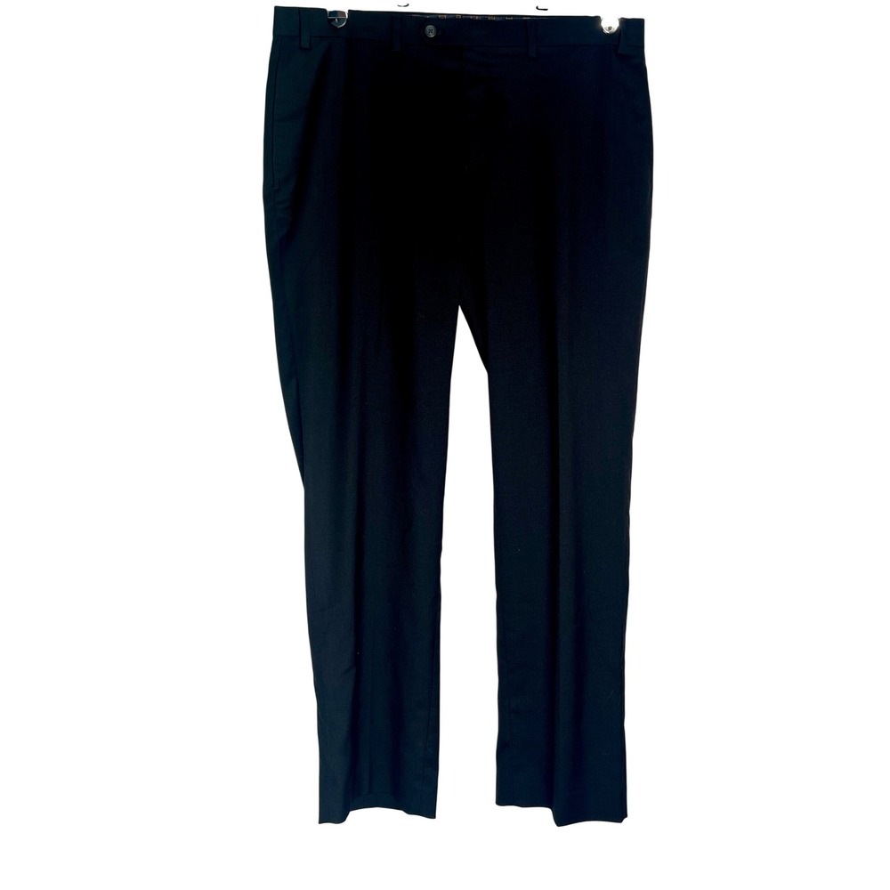 Lauren Ralph Lauren Mens Black Flat Front Dress Pants 36W x 29.5L Classic Fit